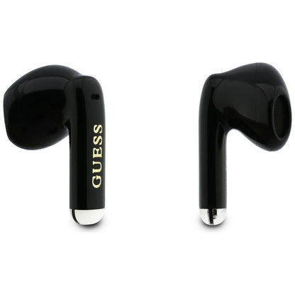 Handsfree Bluetooth Guess Glossy Gold Line Classic, TWS, Černá