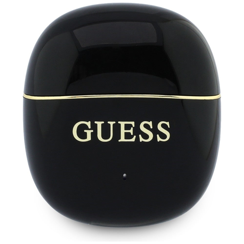 Handsfree Bluetooth Guess Glossy Gold Line Classic, TWS, Černá