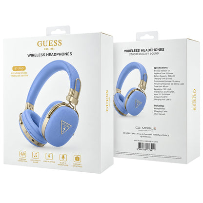 Bluetooth handsfree Guess Grained Triangle Logo, A2DP, modrá