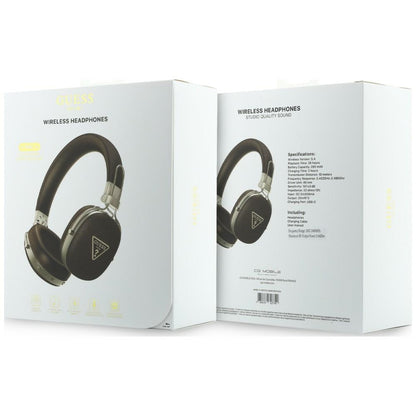 Handsfree Bluetooth Guess Zrněné Trojúhelníkové Logo, A2DP, Hnědá