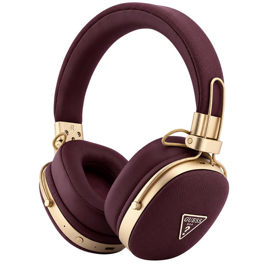 Bluetooth handsfree Guess Grained Triangle Logo, A2DP, vínová