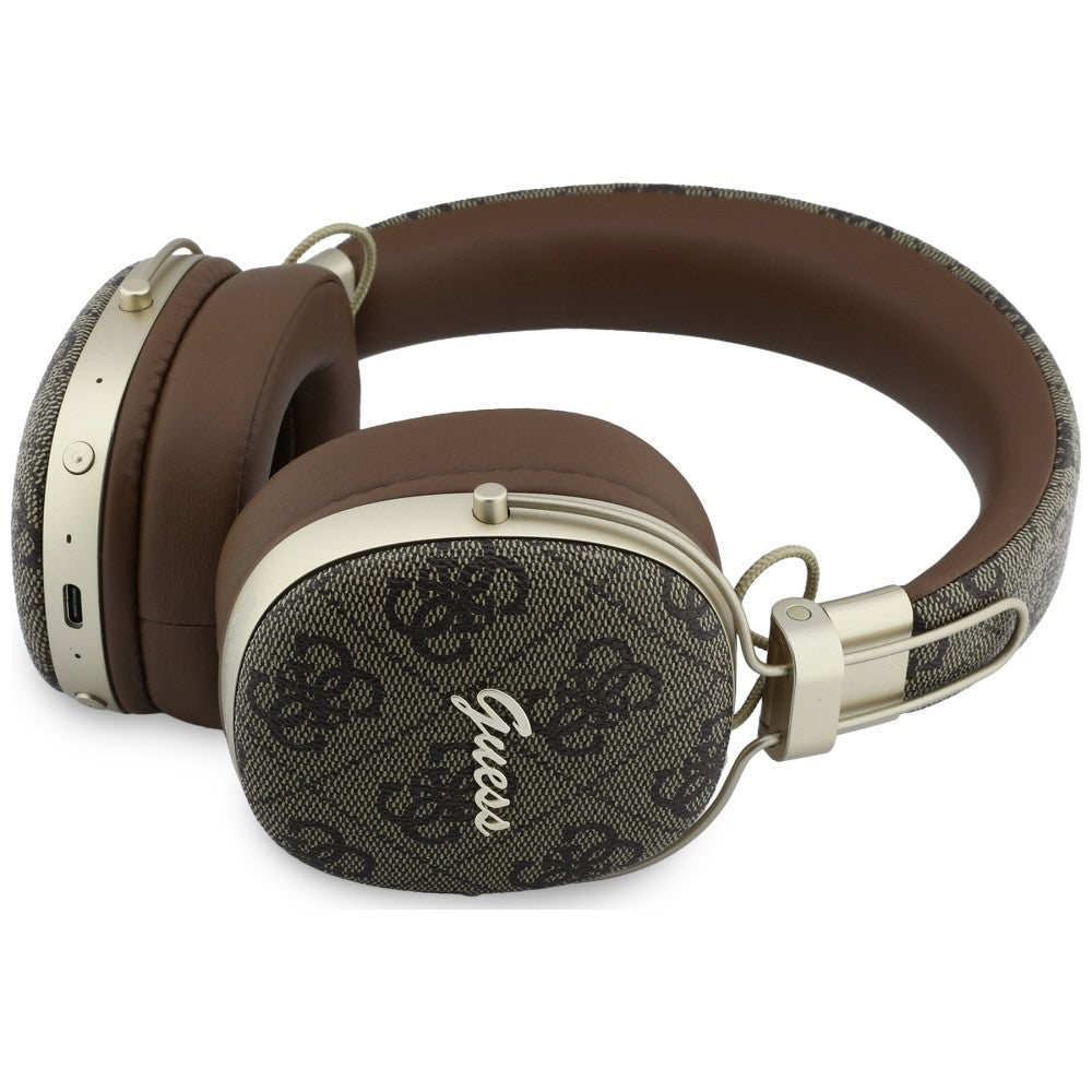 Handsfree Bluetooth Guess Metal 4G Script Logo, A2DP, Hnědá
