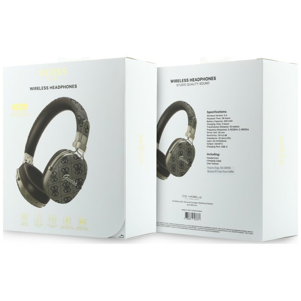 Handsfree Bluetooth Guess Metal 4G Script Logo, A2DP, Hnědá
