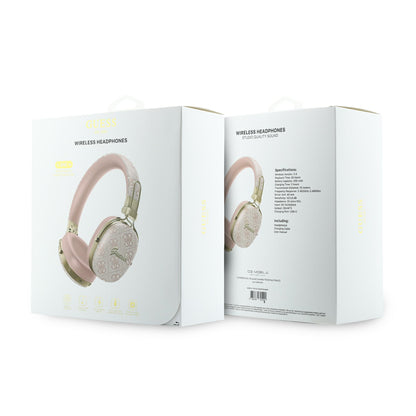 Handsfree Bluetooth Guess Metal 4G Script Logo, A2DP, Růžová