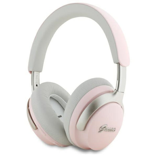 Handsfree Bluetooth Guess Metal Script Logo, A2DP, ANC, Růžová