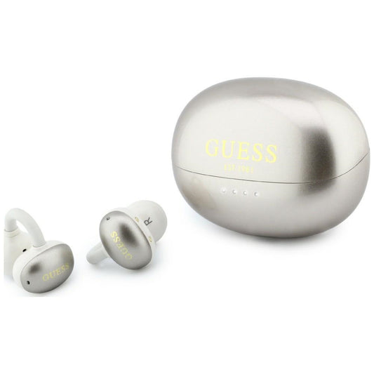 Handsfree Bluetooth Guess Kovový Povrch Elektropovlakované Díly Classic, TWS, Zlatá