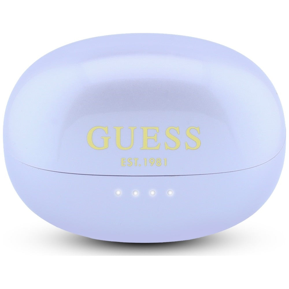 Handsfree Bluetooth Guess Kovový Povrch Elektrolytická Úprava Klasické, TWS, Fialové
