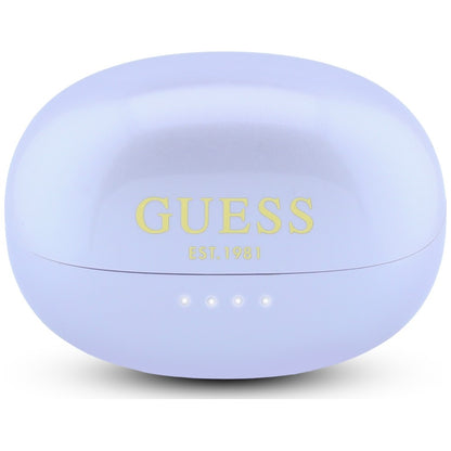 Handsfree Bluetooth Guess Kovový Povrch Elektrolytická Úprava Klasické, TWS, Fialové