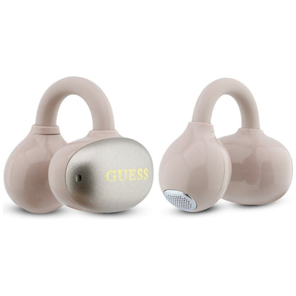 Handsfree Bluetooth Guess Metalický povrch s elektrolytickými částmi Classic, TWS, růžová