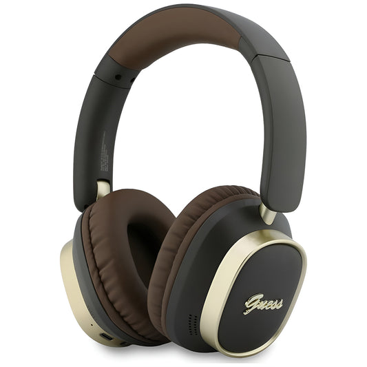 Handsfree Bluetooth Guess Rectangle Metal Script, A2DP, Hnědá