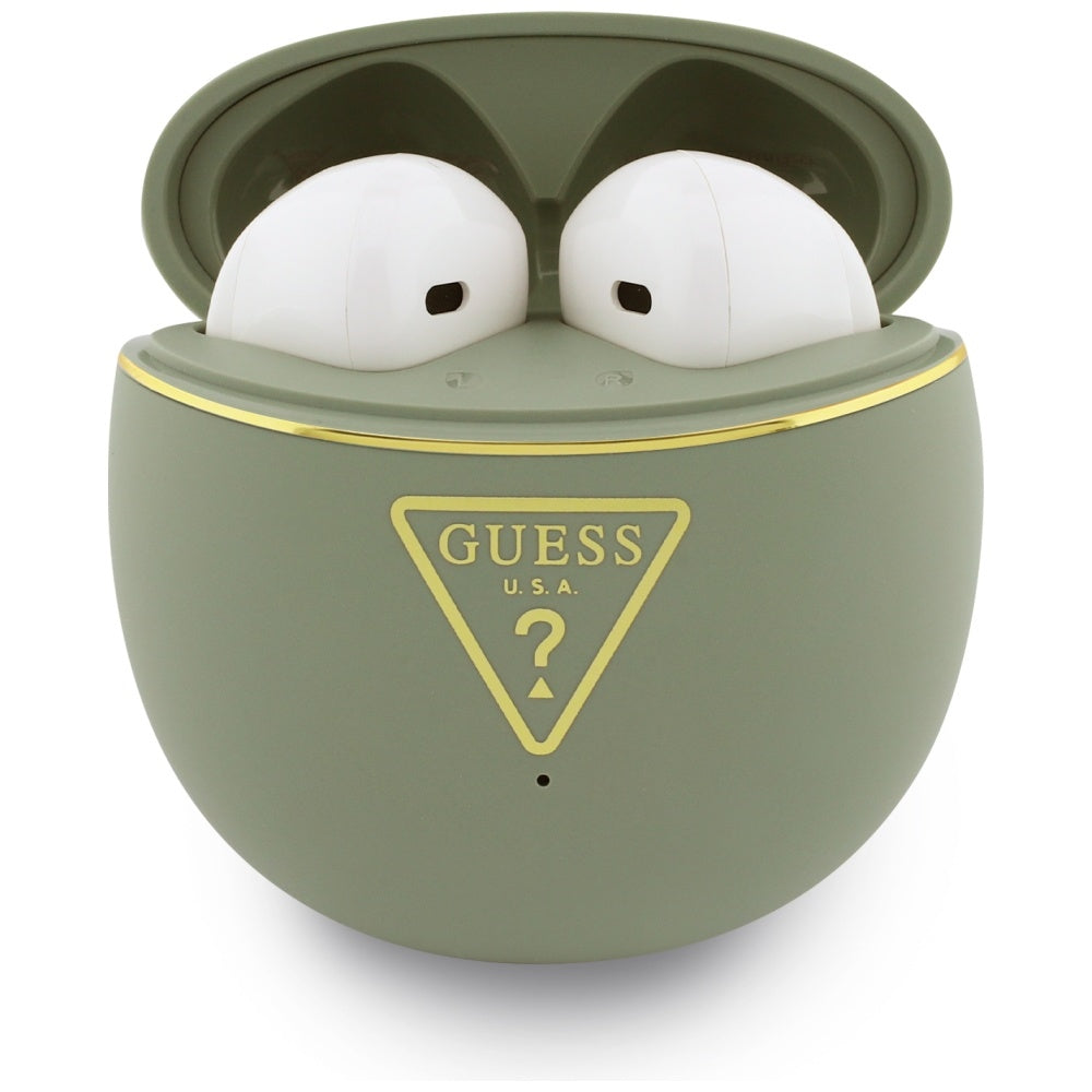 Handsfree Bluetooth Guess Script Print, TWS, Khaki