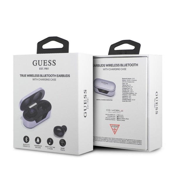 Handsfree Bluetooth Guess, TWS, Fialová