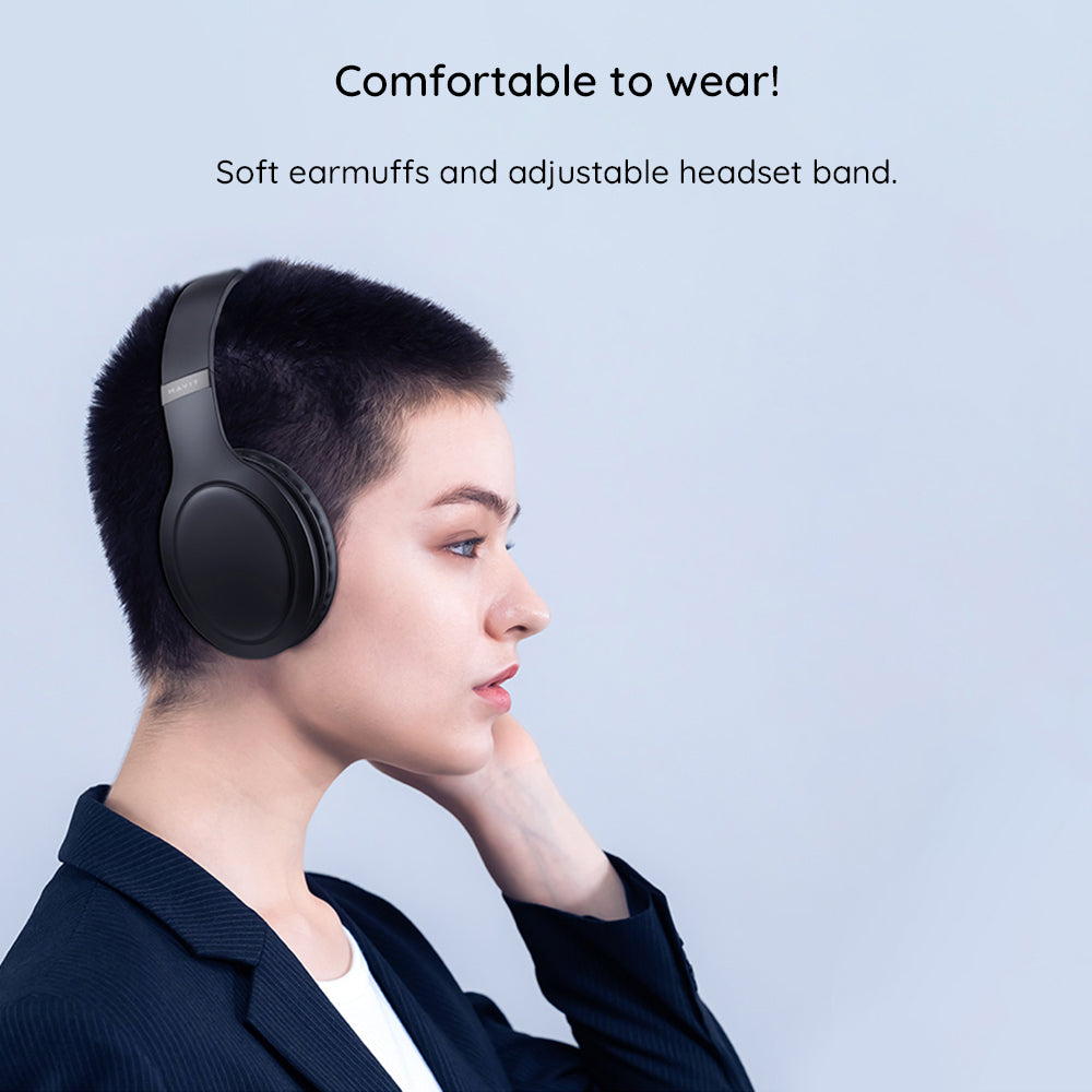 Handsfree Bluetooth HAVIT H633BT, Multipoint, A2DP, Černá