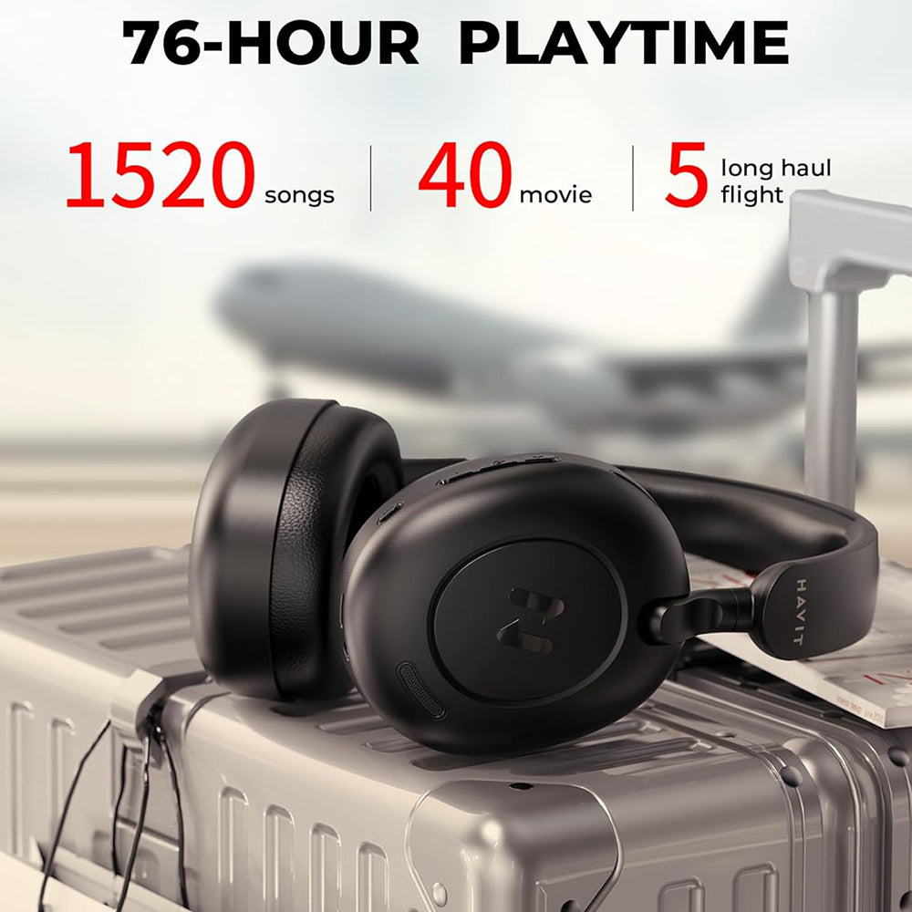 Handsfree Bluetooth HAVIT H655BT, A2DP, ANC, Černá