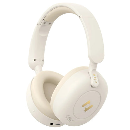 Handsfree Bluetooth HAVIT H655BT Pro, Multipoint, A2DP, ANC, Béžová