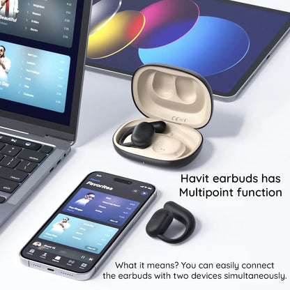 Handsfree Bluetooth HAVIT OWS914, TWS, Béžová