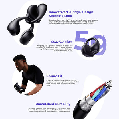 Handsfree Bluetooth HAVIT OWS916, TWS, Černá