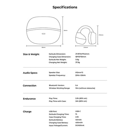 Handsfree Bluetooth HAVIT OWS916, TWS, Černá