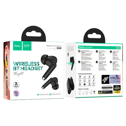 Handsfree Bluetooth HOCO EQ2, TWS, Černá