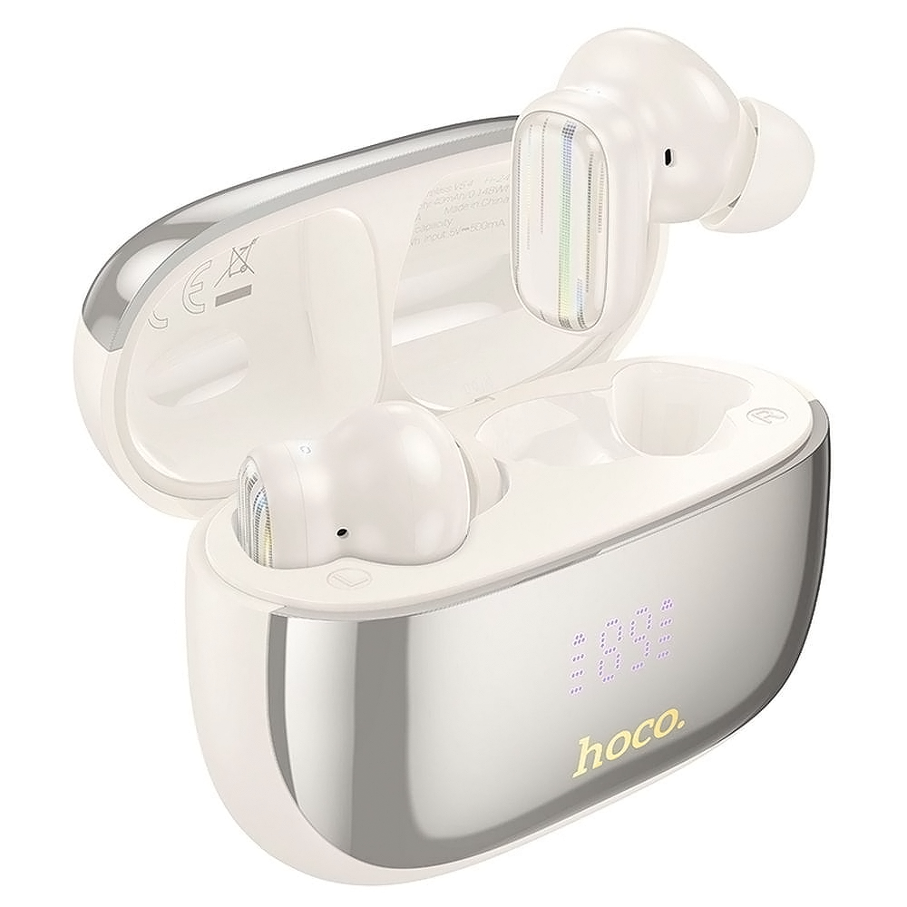 Handsfree Bluetooth HOCO EQ20, TWS, ANC, MultiPoint, Bílá