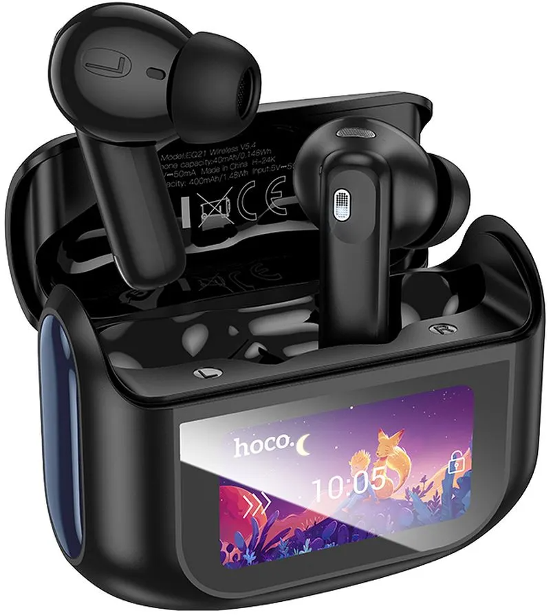 Handsfree Bluetooth HOCO EQ21, TWS, ANC, Černá