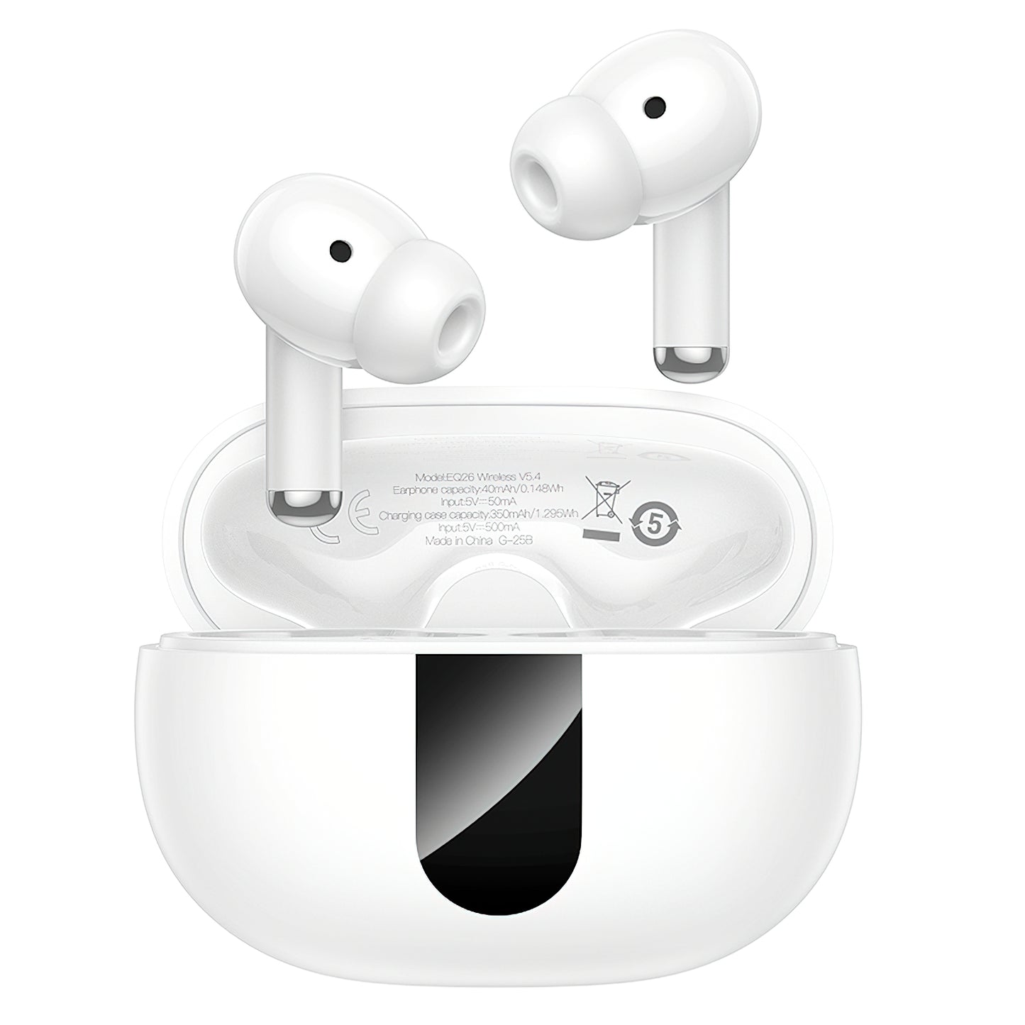 Handsfree Bluetooth HOCO EQ26, TWS, ANC, Bílá