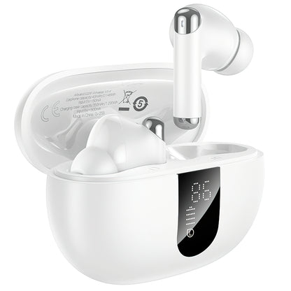 Handsfree Bluetooth HOCO EQ26, TWS, ANC, Bílá
