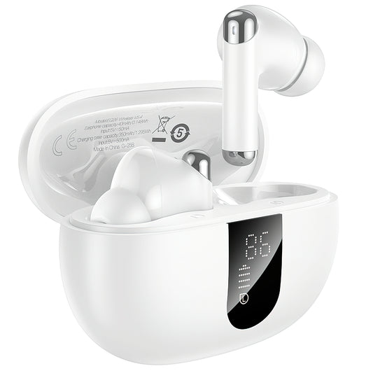Handsfree Bluetooth HOCO EQ26, TWS, ANC, Bílá