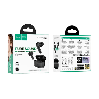 Handsfree Bluetooth HOCO EQ30, TWS, Černá