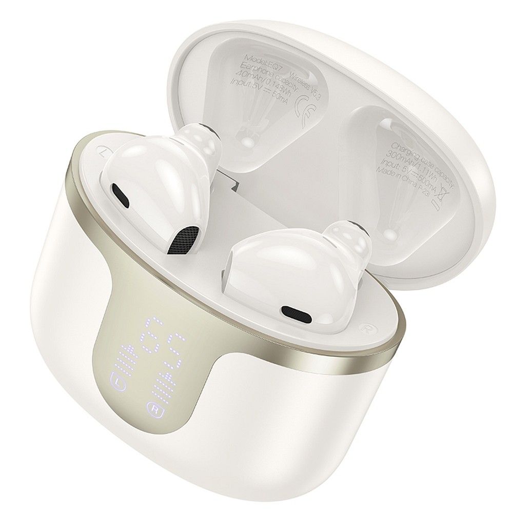 Handsfree Bluetooth HOCO EQ7, TWS, Bílá