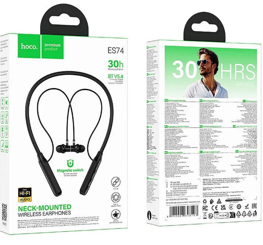 Handsfree Bluetooth HOCO ES74, A2DP, Černá