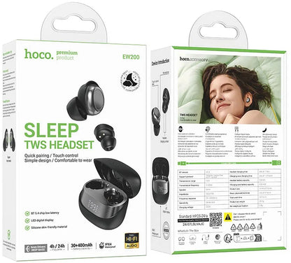 Handsfree Bluetooth HOCO EW200, TWS, Černá