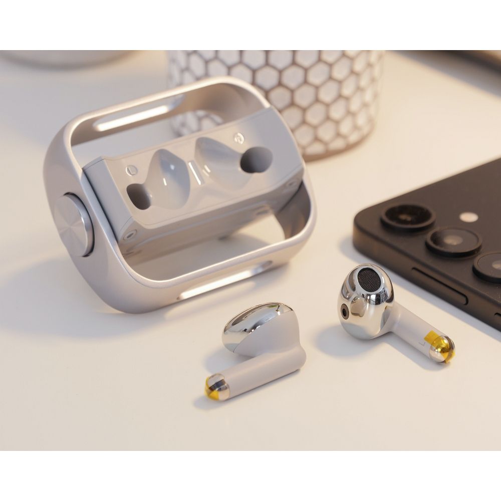 Handsfree Bluetooth HOCO EW55, TWS, Stříbrný