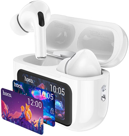 Bluetooth handsfree HOCO EW72, TWS, ANC, bílá