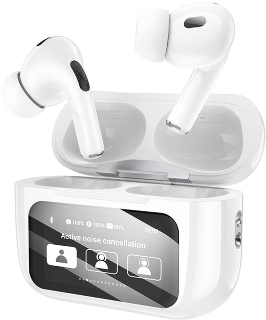 Bluetooth handsfree HOCO EW72, TWS, ANC, bílá