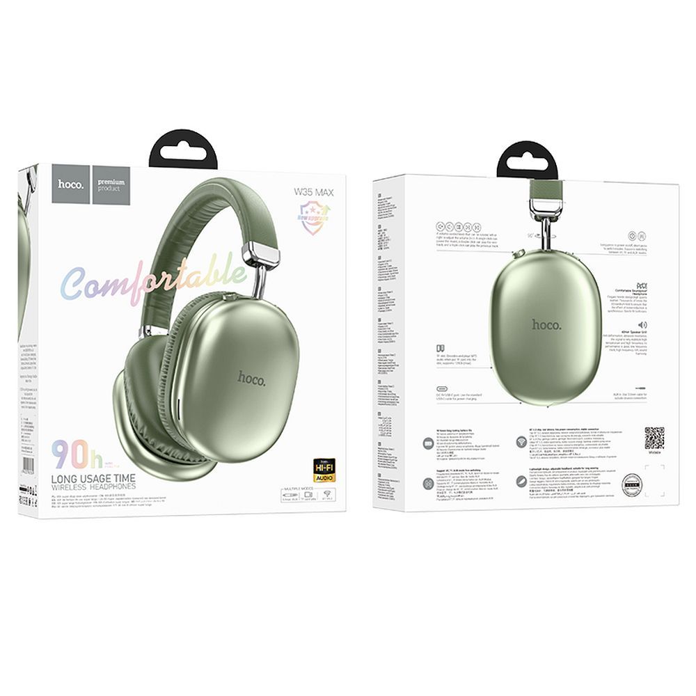 Handsfree Bluetooth HOCO W35 Max, A2DP, Zelená