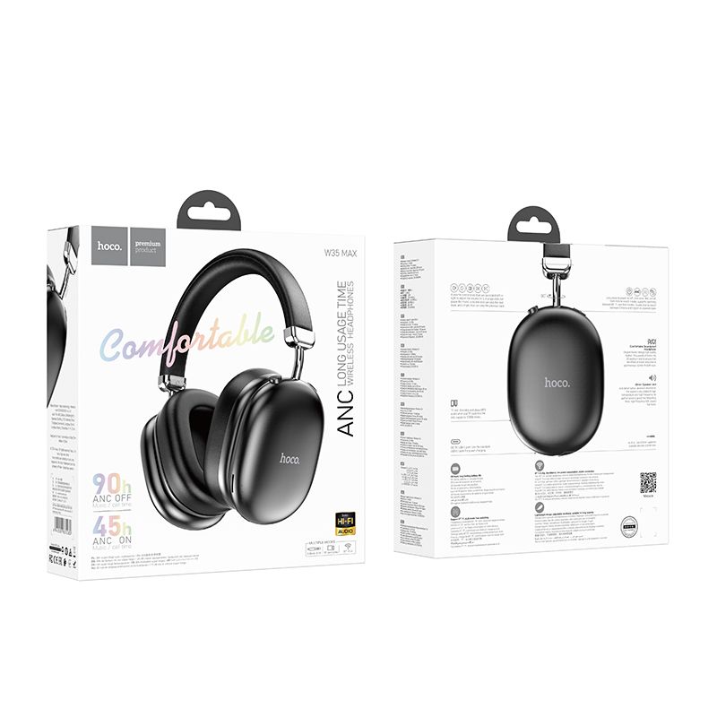 Handsfree Bluetooth HOCO W35 Max, A2DP, ANC, Černá