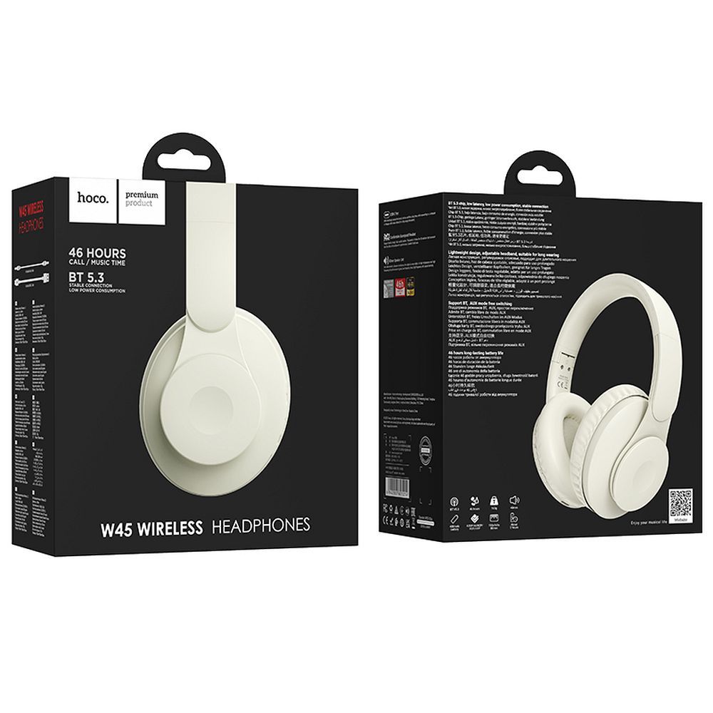 Handsfree Bluetooth HOCO W45, A2DP, Bílá