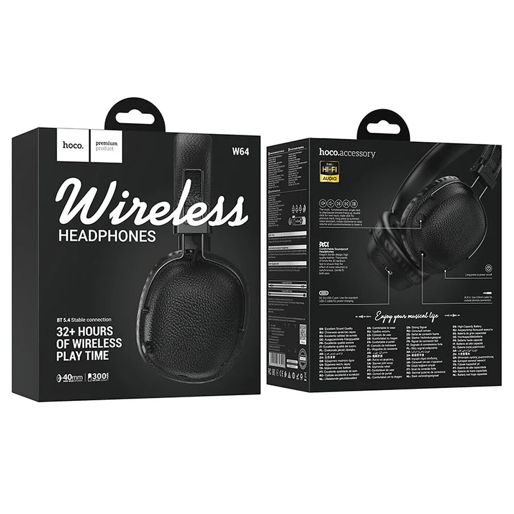 Handsfree Bluetooth HOCO W64, A2DP, Černá