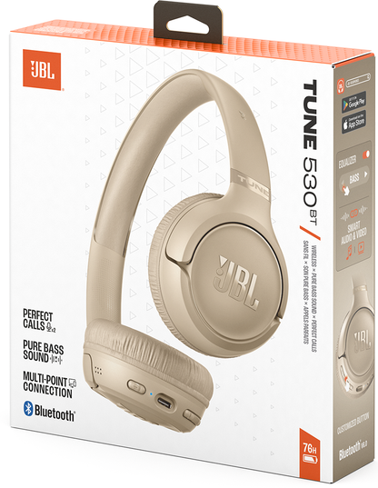 Handsfree Bluetooth JBL Tune 530BT, MultiPoint, A2DP, Béžová JBLT530BTBEG