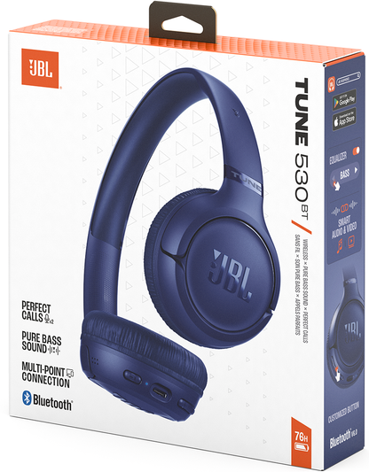 Handsfree Bluetooth JBL Tune 530BT, MultiPoint, A2DP, Modrá JBLT530BTBLU