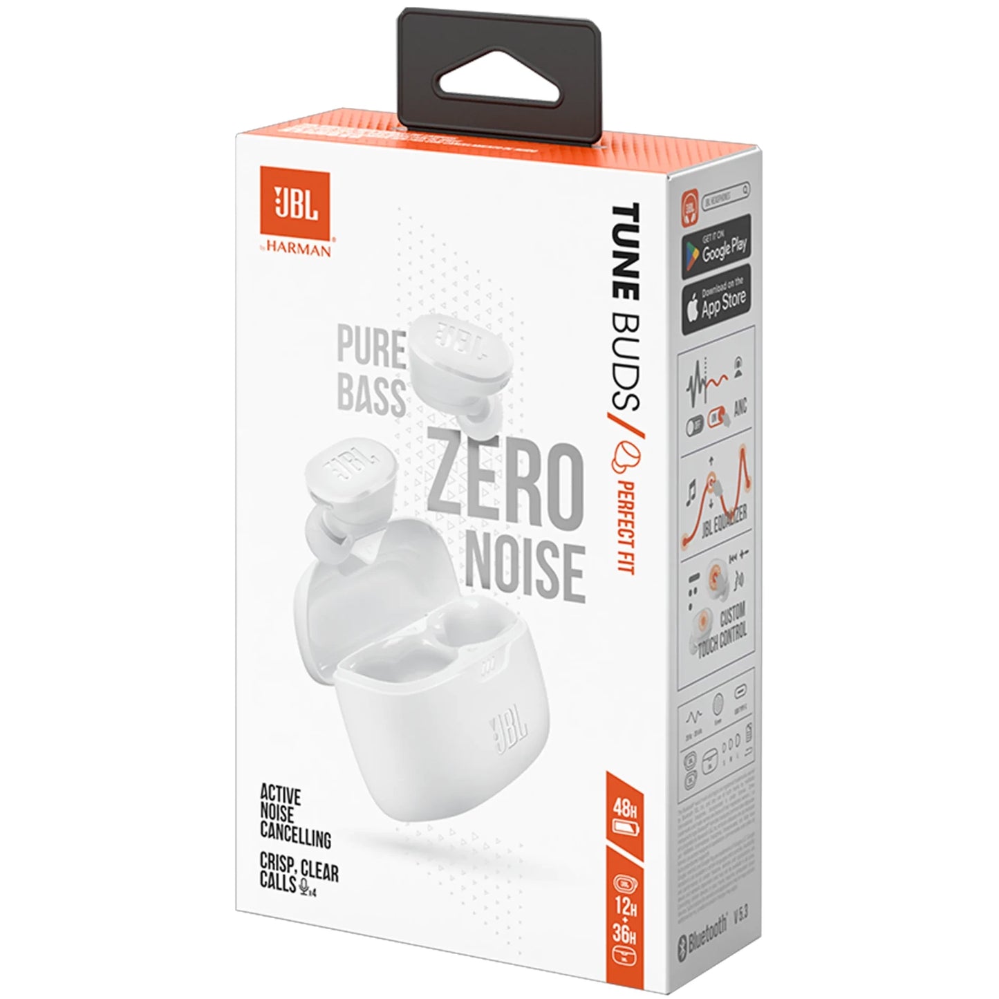 Handsfree Bluetooth JBL Tune Buds, TWS, ANC, MultiPoint, Bílá JBLTBUDSWHT