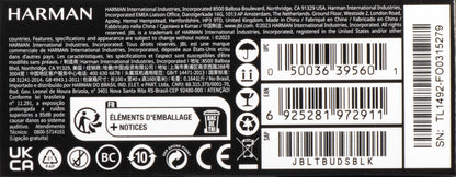 Handsfree Bluetooth JBL Tune Buds, TWS, ANC, Multipoint, Černá JBLTBUDSBLK