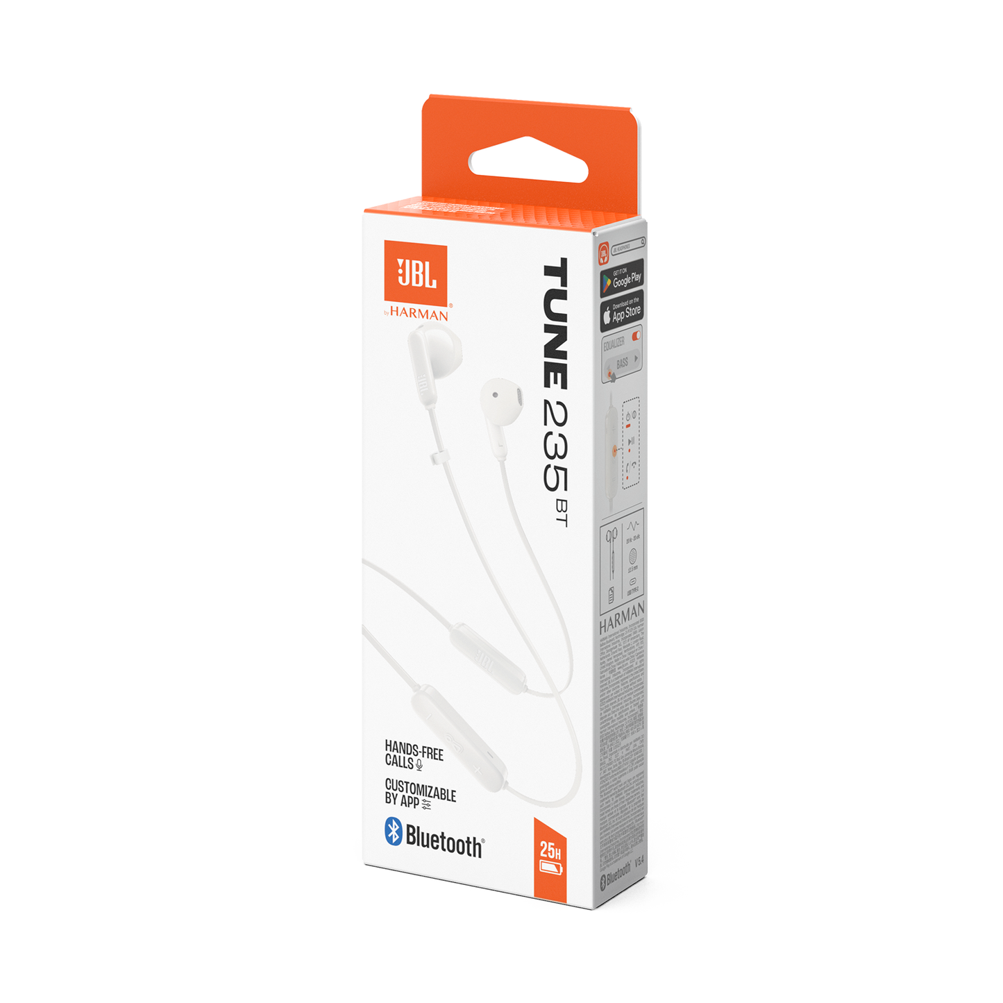 Handsfree Bluetooth JBL Tune 235BT, MultiPoint, A2DP, bílá JBLT235BTWHT