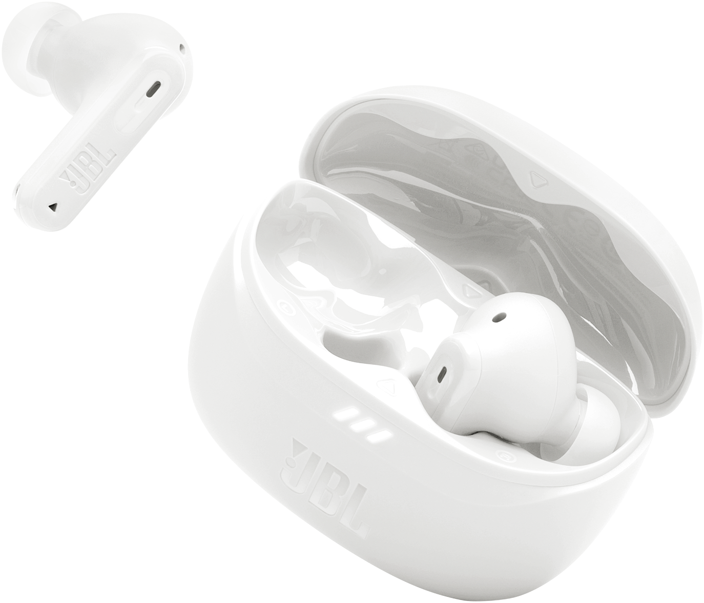 Handsfree Bluetooth JBL Tune Beam 2, TWS, ANC, MultiPoint, Bílá JBLTBEAM2WHT