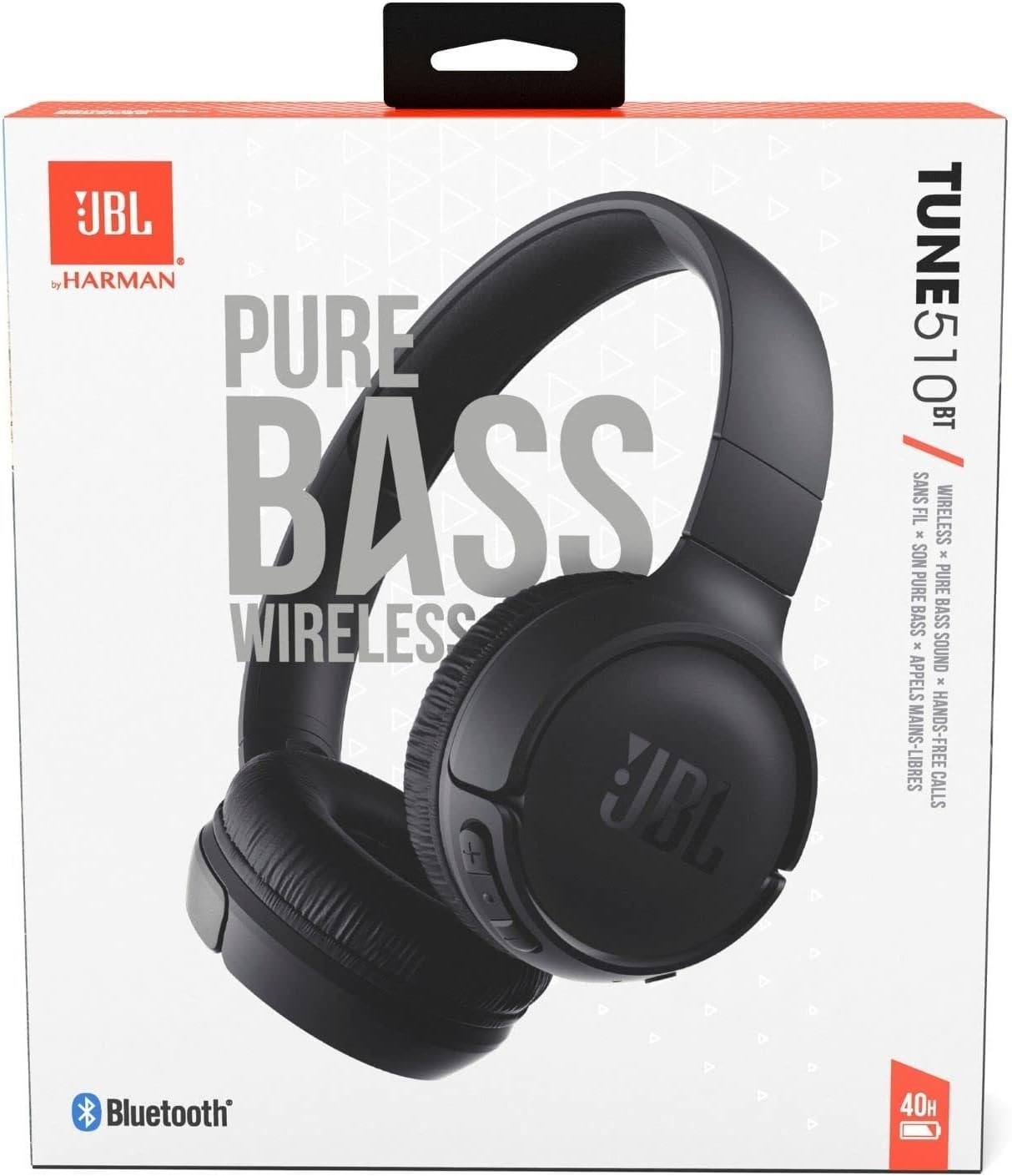 Handsfree Bluetooth JBL Tune 510BT, MultiPoint, A2DP, Černá JBLT510BTBLK