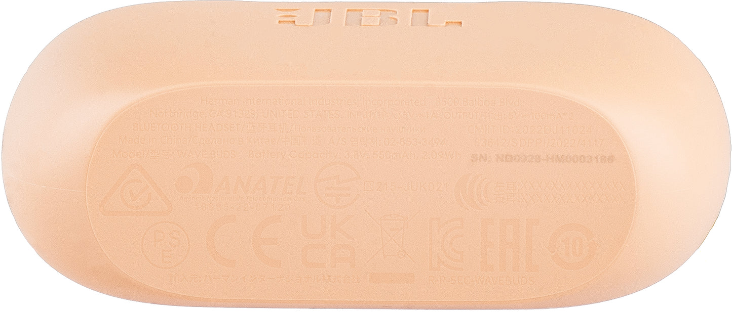 Handsfree Bluetooth JBL Wave Buds, TWS, Béžové JBLWBUDSBEG