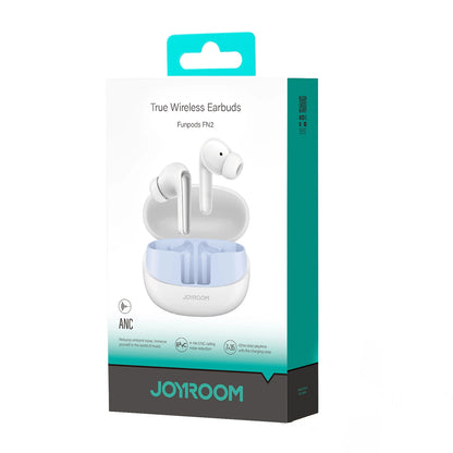 Handsfree Bluetooth Joyroom Funpods JR-FN2, TWS, ANC, Bílá