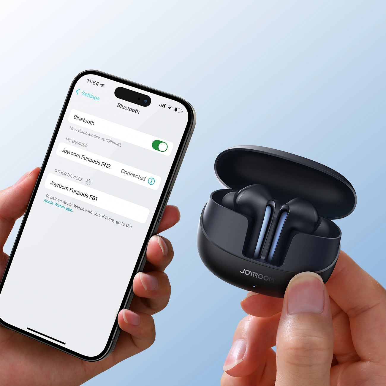 Handsfree Bluetooth Joyroom Funpods JR-FN2, TWS, ANC, Černá