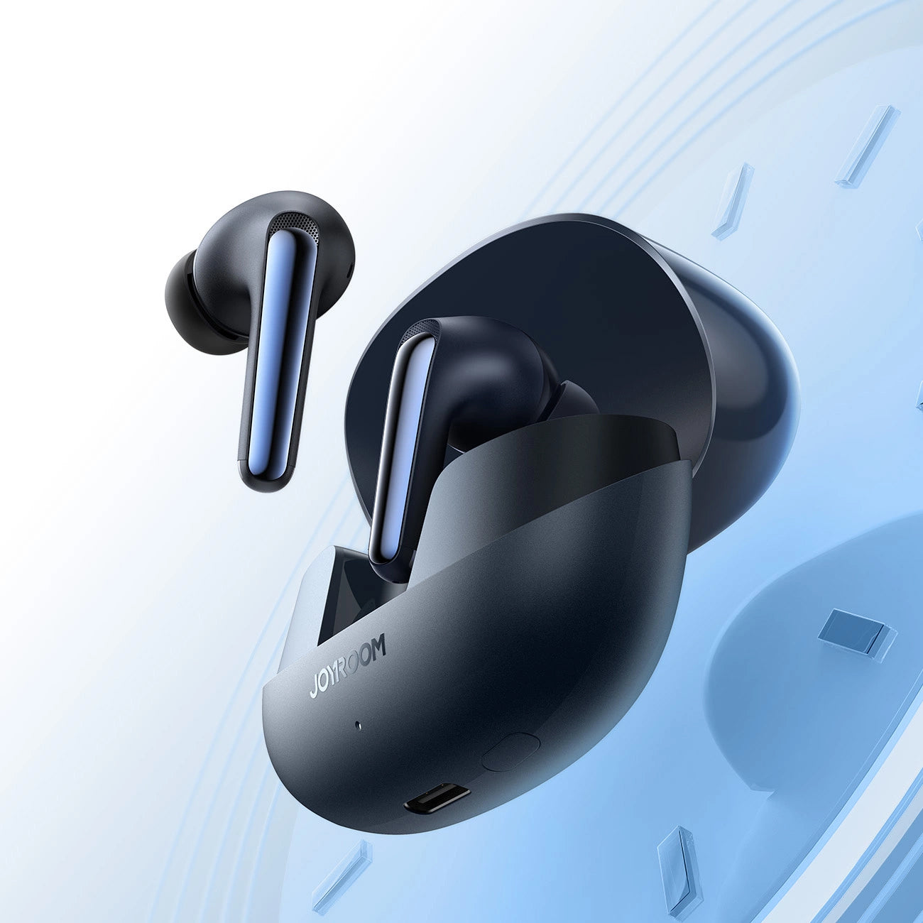 Handsfree Bluetooth Joyroom Funpods JR-FN2, TWS, ANC, Černá